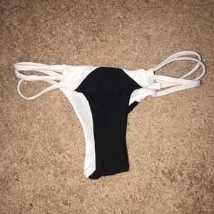Black and white bikini bottoms